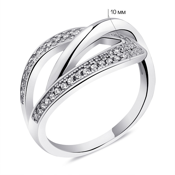 Серебряное кольцо с фианитами (арт. 7501/6299) – изображение 2