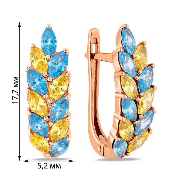 Золоті сережки Колосок (арт. 111339гж) – зображення 4