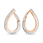 Серьги Олимпия из золота с греческим орнаментом (арт. 110693)