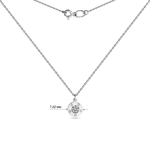 Золотое колье с фианитами (арт. 351220б) – изображение 4