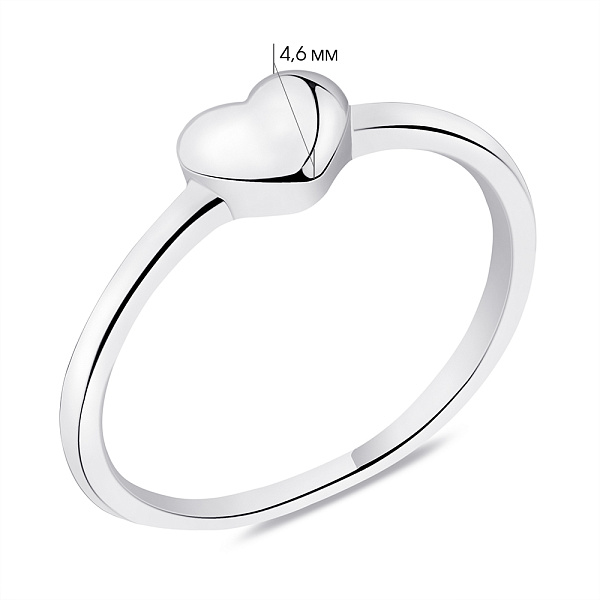Кольцо из серебра Сердце (арт. 7501/6361) – изображение 2