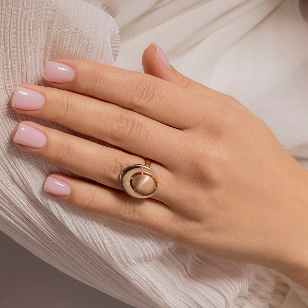 Кольцо из красного золота с матовым покрытием  (арт. 156790м) – изображение 2