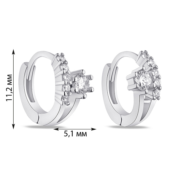 Серьги из серебра  (арт. 7502/С2Ф/1139) – изображение 2