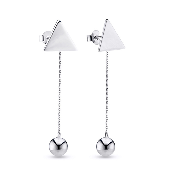 Серебряные пусеты Trendy Style с подвесками (арт. 7518/5172) – изображение 1