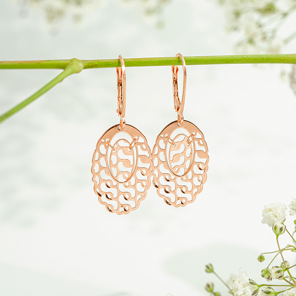 Сережки-підвіски з золота (арт. 109217) – зображення 2