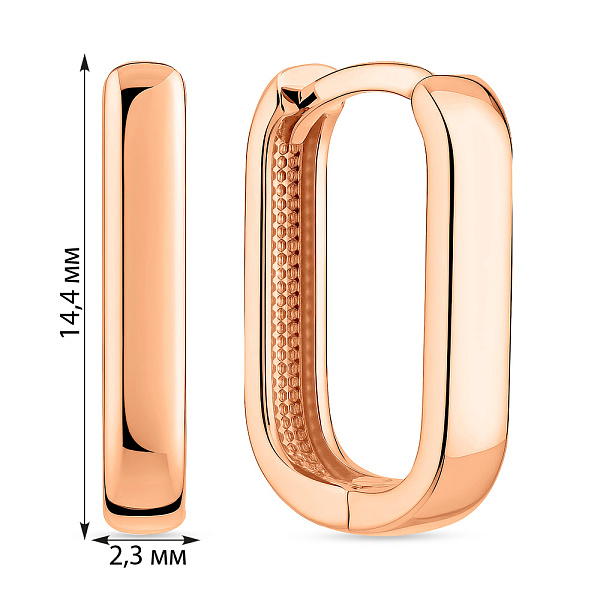 Серьги из красного золота (арт. 110709) – изображение 3