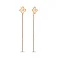 Золотые серьги протяжки с фианитами (арт. 109706) – изображение 1