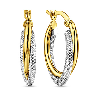 Фото Золотые серьги-кольца (арт. 100488/25жб)