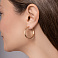 Серьги-кольца из красного золота без камней (арт. 1091504/30) – изображение 2