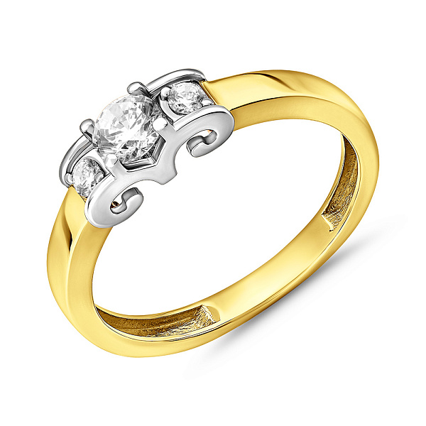 Золотое кольцо с фианитами (арт. 149700ж) – изображение 1