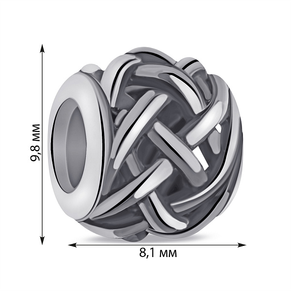 Шарм из серебра без камней (арт. 7903/П5/702) – изображение 2