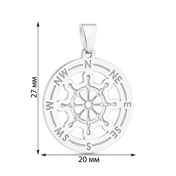 Серебряный кулон-амулет без камней (арт. 7503/4802) – изображение 2