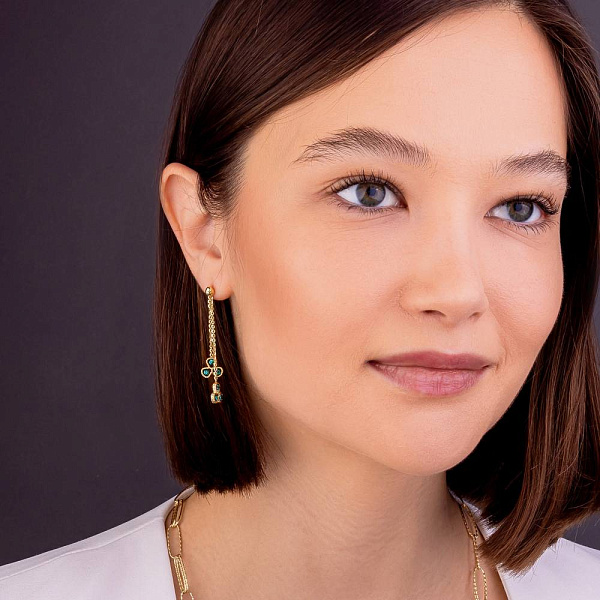 Золотые серьги Francelli (арт. 1091244жбрз) – изображение 3