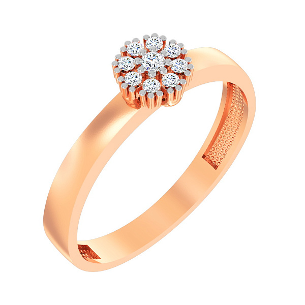 Золотое кольцо с фианитами (арт. 144200) – изображение 1