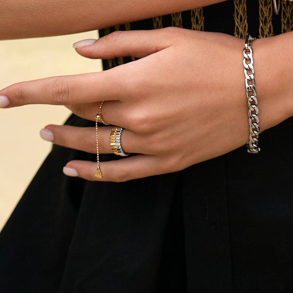 Золота каблучка Fly з ланцюжком (арт. 155782жд) – зображення 3