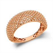 Фото Кольцо из красного золота без камней (арт. 156727)