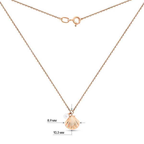 Золоте кольє з перлиною (арт. 361305) – зображення 6