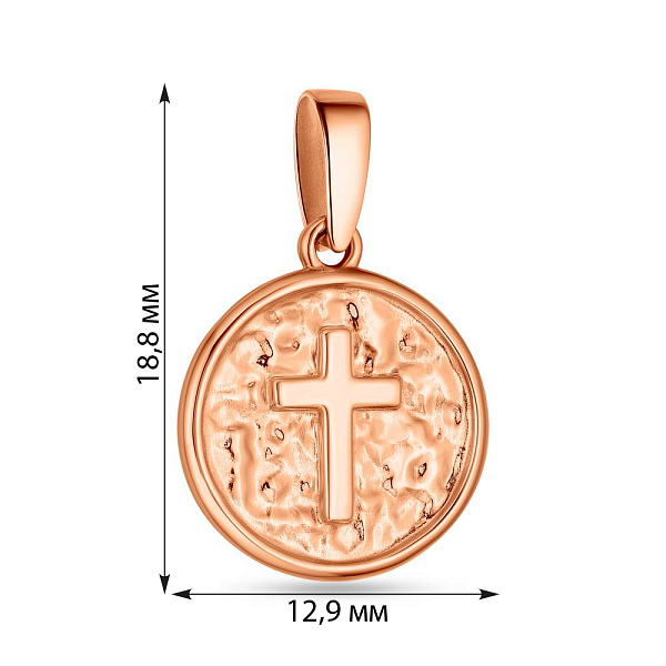 Кулон из красного золота (арт. 440770) – изображение 3