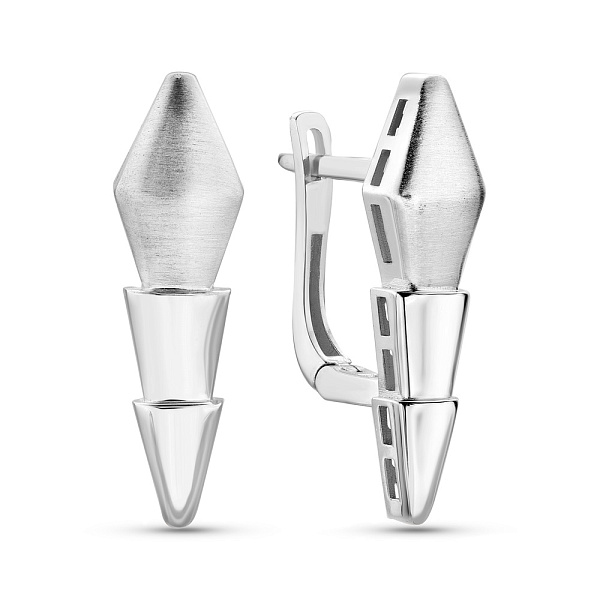 Сережки з білого золота (арт. 109220бм) – зображення 1