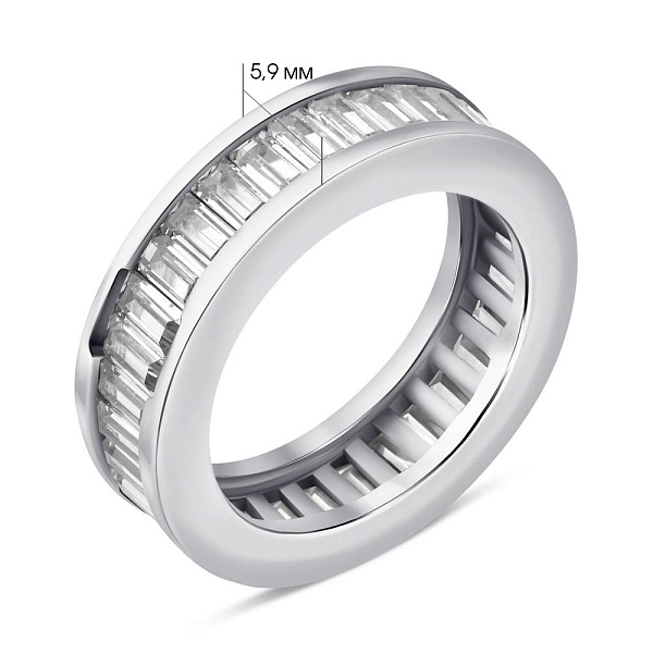 Серебряное кольцо с белыми фианитами (арт. 7501/6551) – изображение 2