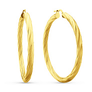 Серьги-кольца из желтого золота (арт. 100913/45ж)