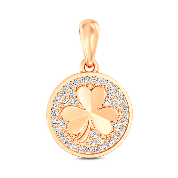 Золотой кулон Клевер (арт. 4401018) – изображение 1