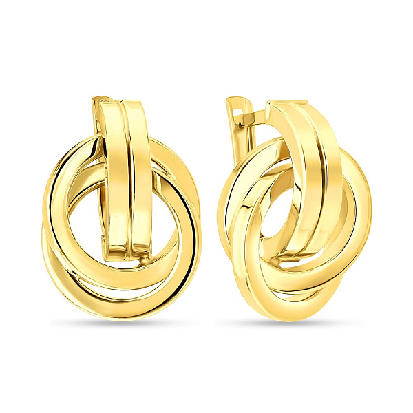 Золоті сережки в жовтому кольорі металу (арт. 108428ж) – зображення 1