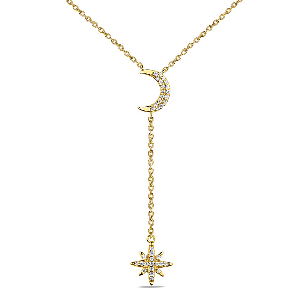 Серебряное колье Луна с фианитами (арт. 7507/1926ж) – изображение 1