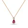 Золоте кольє з рубіном і діамантом (арт. Ц011753р) – зображення 1