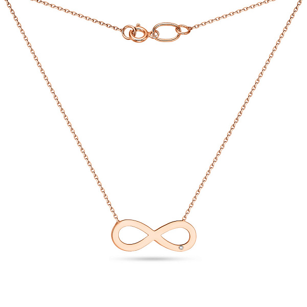 Кольє з червоного золота "Нескінченність" (арт. 352289) – зображення 2
