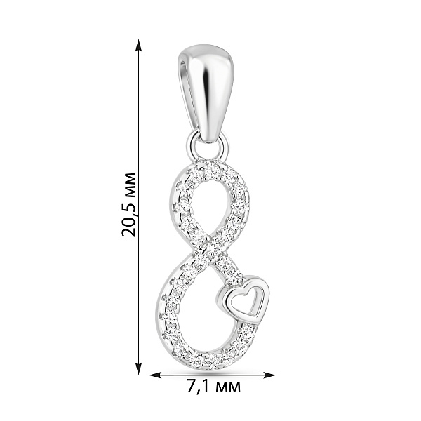 Подвес из серебра с фианитами (арт. 7503/4479) – изображение 2