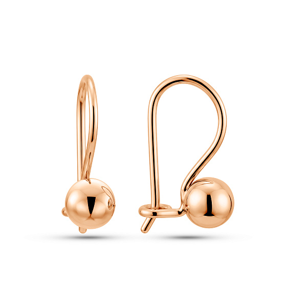 Серьги из красного золота (арт. 1101340) – изображение 1