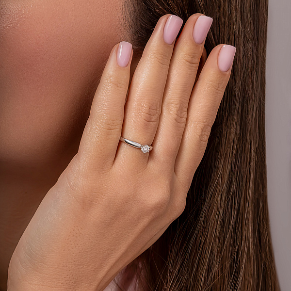 Каблучка з золота з одним діамантом (арт. К341150020б) – зображення 6