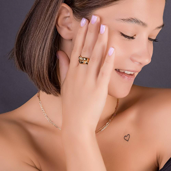 Масивна золота каблучка Francelli Ланцюг (арт. 140970ж) – зображення 2