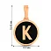 Подвеска Буква К из красного золота с эмалью (арт. 440988еч) – изображение 2