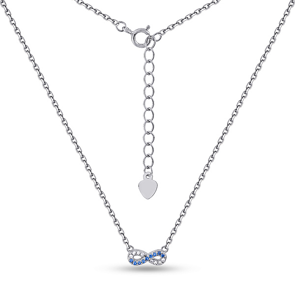 Серебряное колье Бесконечность с альпинитами (арт. 7507/874аг) – изображение 2