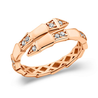 Золота каблучка Змія (арт. 156374)