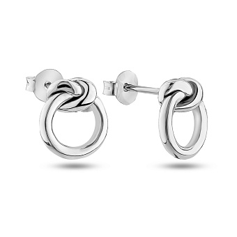 Фото Сережки-пусети "Вузлик" зі срібла (арт. 7518/5974)