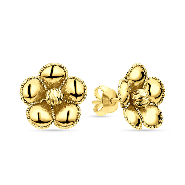 Пусети золоті Francelli Квіти (арт. 107381ж) – зображення 1