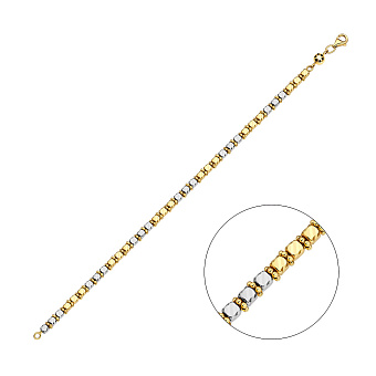 Браслет з жовтого і білого золота з фіанітом (арт. 325368жб3)