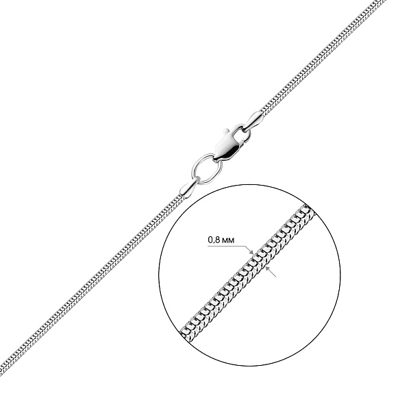 Серебряная цепочка плетения Снейк (арт. 0304203) – изображение 2