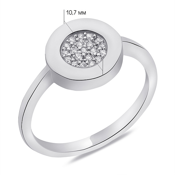 Кольцо из серебра с фианитами (арт. 7501/6182) – изображение 2