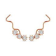 Золотые серьги каффы с фианитами (арт. 110198)