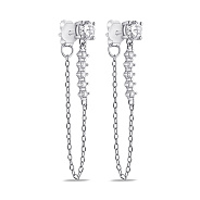 Серьги из серебра с фианитами (арт. 7518/7047)