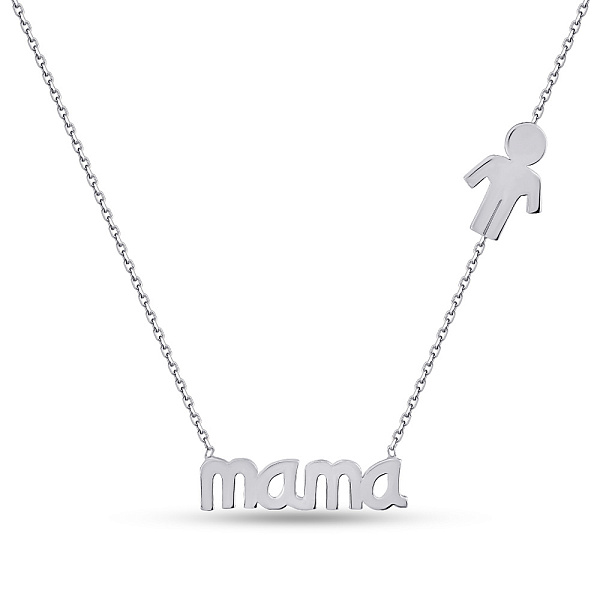 Серебряное колье Мама (арт. 7507/577) – изображение 1