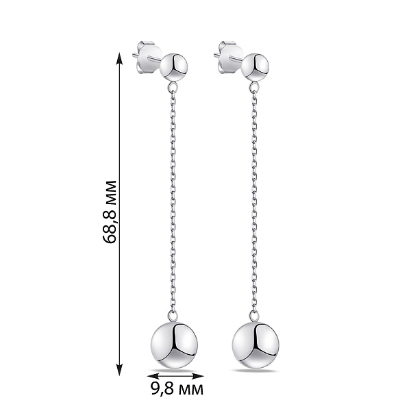 Серьги-подвески Trendy Style из серебра с подвеской (арт. 7518/6790) – изображение 2