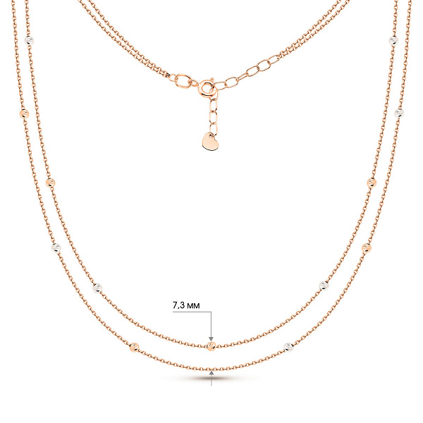 Колье из красного и белого золота (арт. 360179кб) – изображение 6