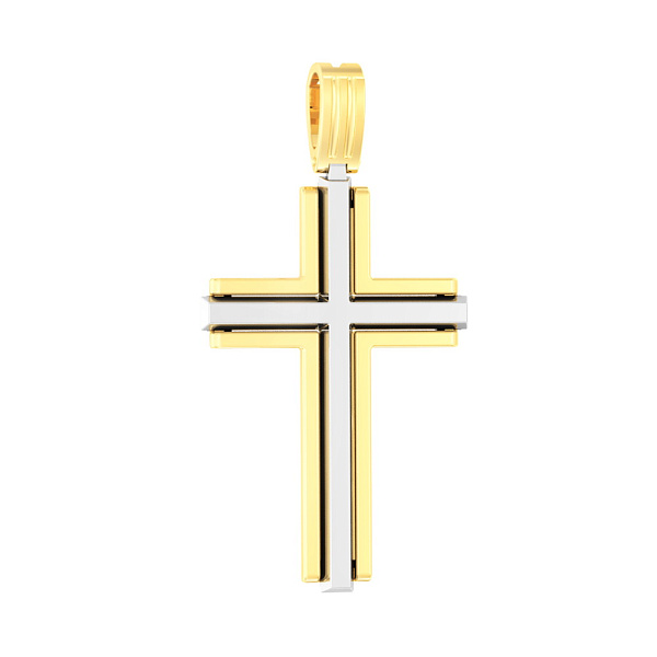 Золота підвіска-хрестик (арт. 440549ж) – зображення 1