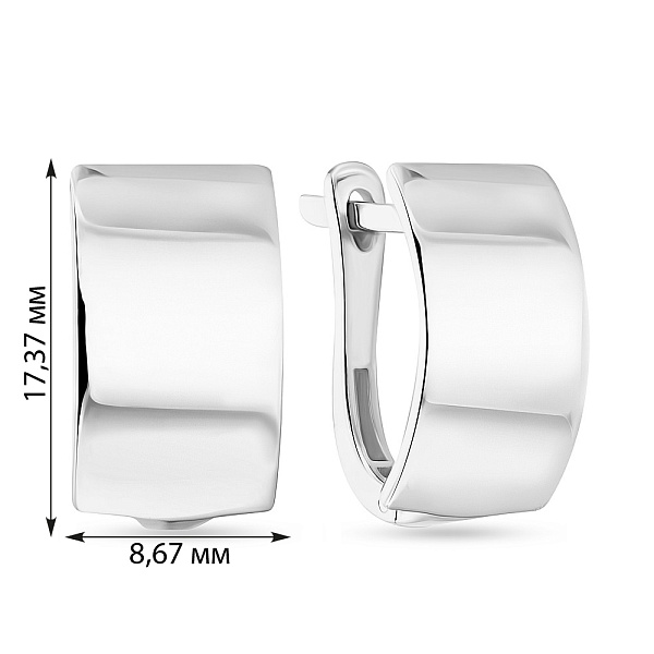 Сережки з білого золота (арт. 106906б) – зображення 2