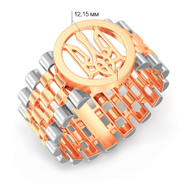 Золота печатка Герб України-Тризуб (арт. 170096) – зображення 7